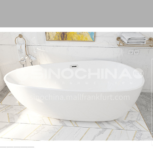 Acrylic oval shape freestanding bathtub